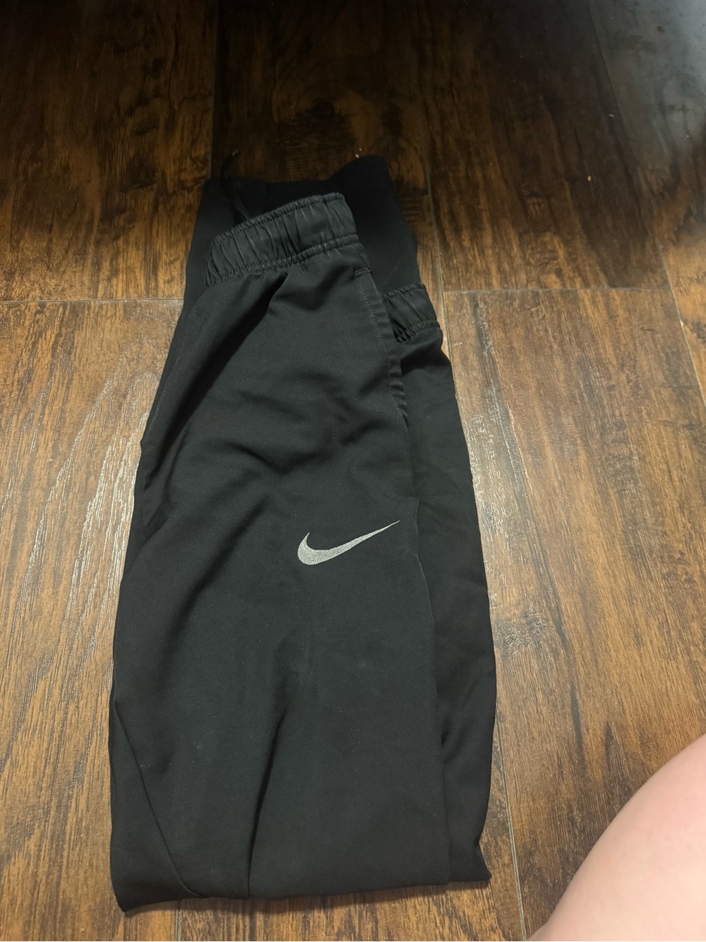 NikeBlack Athletic Joggers with Reflective Swoosh